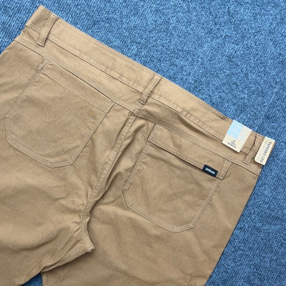 prAna Stretch Zion Slim Pant II Men's 40x30 Sepia Brown Tapered Hiking Pants NEW